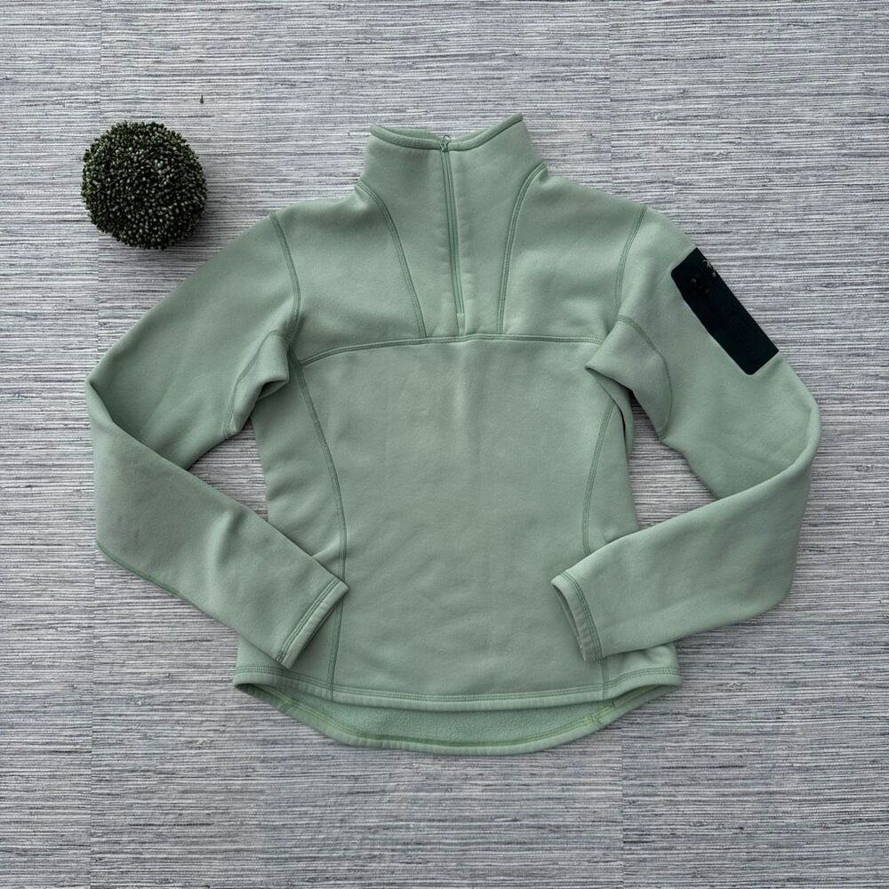Arc'teryx Women's Rho LT Zip Neck Base Layer Pullover Sage Green Small